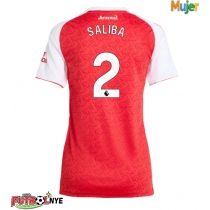 Camiseta Arsenal William Saliba #2 Primera Equipación para mujer 2025-26 manga corta